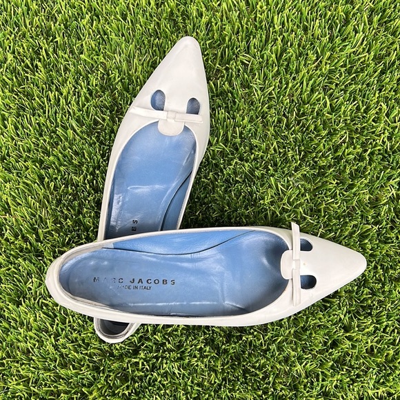 Marc Jacobs D’Orsay Grey Leather Flat size 35 1/2 - Picture 4 of 12